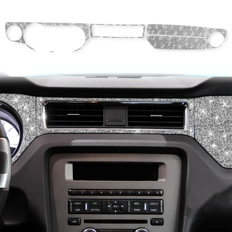 For Ford Mustang 2009-2013 7pcs Car Central Control Dashboard Diamond Decoration Sticker, Left Hand Drive - Car Interior Mouldings by PMC TechLife | Online Shopping South Africa | PMC TechLife | Buy Now Pay Later Mobicred