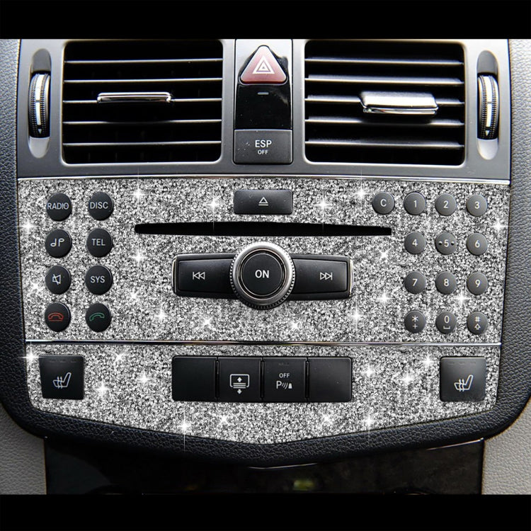 For Mercedes-Benz C-class W204 2007-2010 Car Central Control Panel B Diamond Decorative Sticker, Left and Right Drive - Car Interior Mouldings by PMC TechLife | Online Shopping South Africa | PMC TechLife | Buy Now Pay Later Mobicred