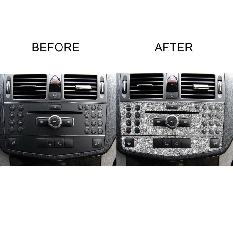 For Mercedes-Benz C-class W204 2007-2010 Car Central Control Panel B Diamond Decorative Sticker, Left and Right Drive - Car Interior Mouldings by PMC TechLife | Online Shopping South Africa | PMC TechLife | Buy Now Pay Later Mobicred