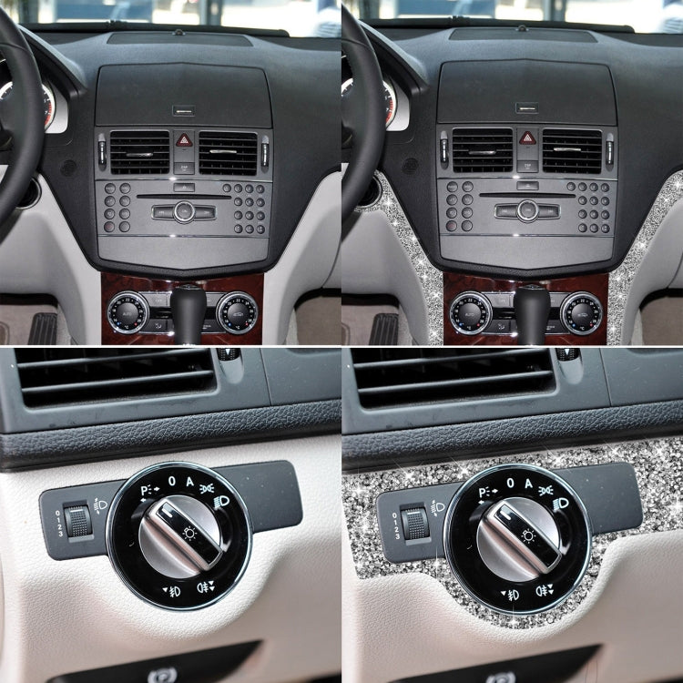 For Mercedes-Benz C-class W204 2007-2010 Car Headlight Frame Diamond Decorative Sticker, Left-hand Drive - Car Interior Mouldings by PMC TechLife | Online Shopping South Africa | PMC TechLife | Buy Now Pay Later Mobicred