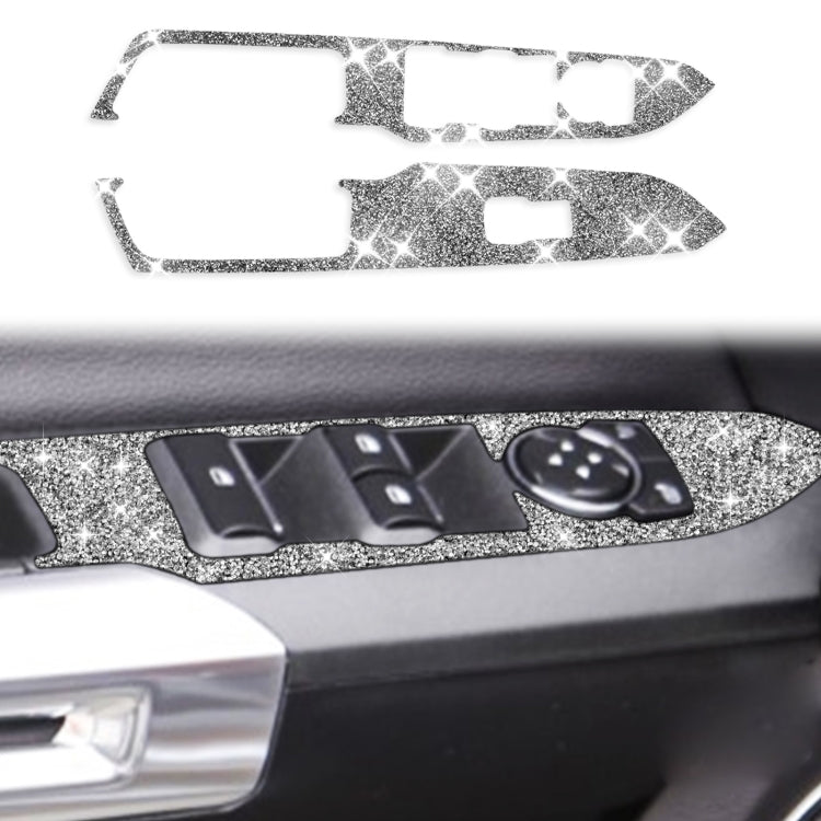 For Ford Mustang 2015-2020 Car Door Lift Panel A Diamond Decoration Sticker, Left Drive - Car Interior Mouldings by PMC TechLife | Online Shopping South Africa | PMC TechLife | Buy Now Pay Later Mobicred