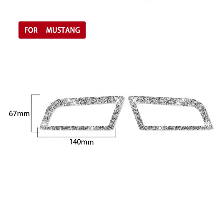 For Ford Mustang 2015-2020 Car Side Air Outlet Diamond Decoration Sticker, Left and Right Drive - Car Interior Mouldings by PMC TechLife | Online Shopping South Africa | PMC TechLife | Buy Now Pay Later Mobicred