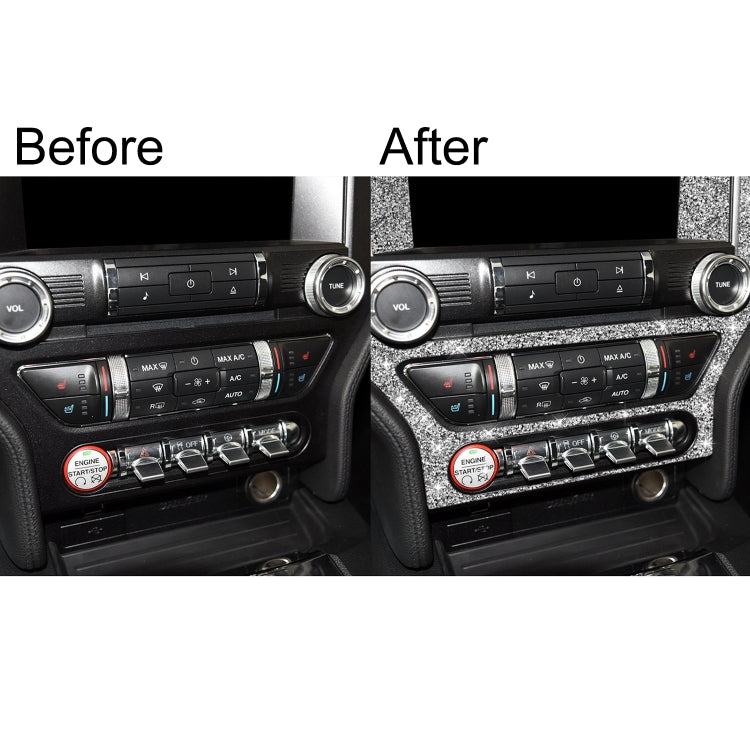 For Ford Mustang 2015-2020 Car Central Control Panel Diamond Decoration Sticker, Left and Right Drive - Car Interior Mouldings by PMC TechLife | Online Shopping South Africa | PMC TechLife | Buy Now Pay Later Mobicred