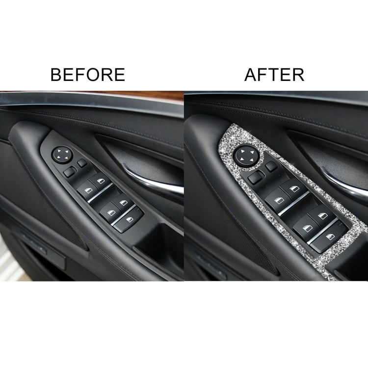 For BMW F10 5 Series 2011-2018 Car Window Lift Switch Diamond Decorative Sticker, Right-hand Drive - Car Interior Mouldings by PMC TechLife | Online Shopping South Africa | PMC TechLife | Buy Now Pay Later Mobicred