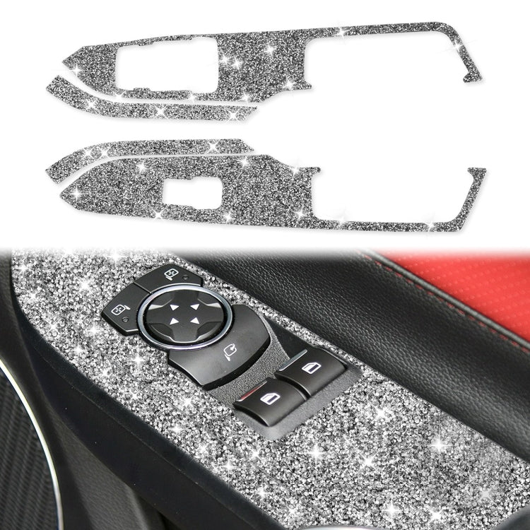 For Ford Mustang 2015-2020 4pcs Car Window Lift Panel Diamond Decoration Sticker, Right Drive - Car Interior Mouldings by PMC TechLife | Online Shopping South Africa | PMC TechLife | Buy Now Pay Later Mobicred