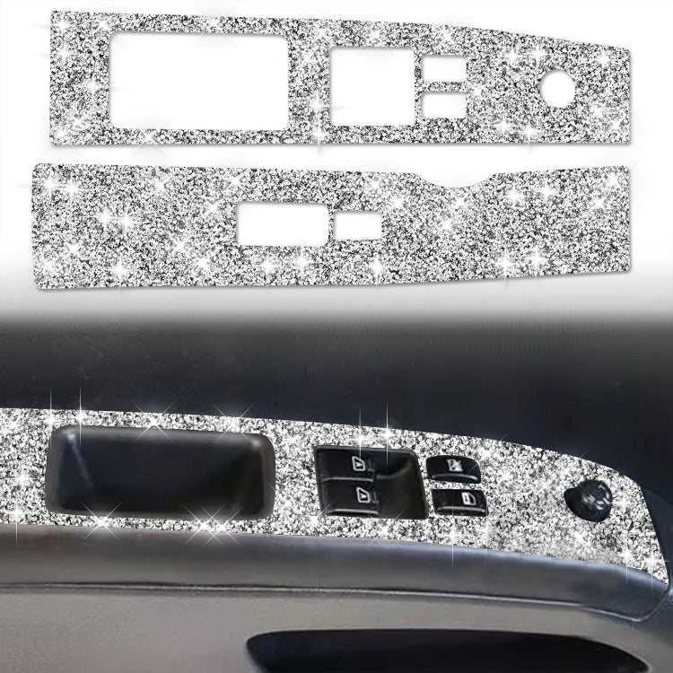 For Nissan 350Z 2003-2009 2pcs Car Glass Lift Diamond Decorative Sticker, Left Drive - Car Interior Mouldings by PMC TechLife | Online Shopping South Africa | PMC TechLife | Buy Now Pay Later Mobicred