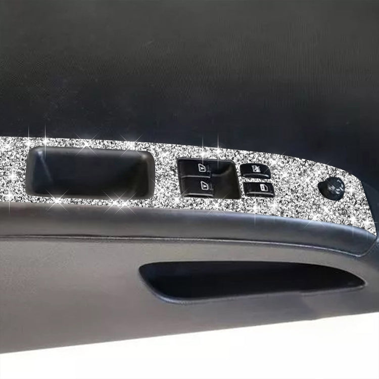 For Nissan 350Z 2003-2009 2pcs Car Glass Lift Diamond Decorative Sticker, Left Drive - Car Interior Mouldings by PMC TechLife | Online Shopping South Africa | PMC TechLife | Buy Now Pay Later Mobicred