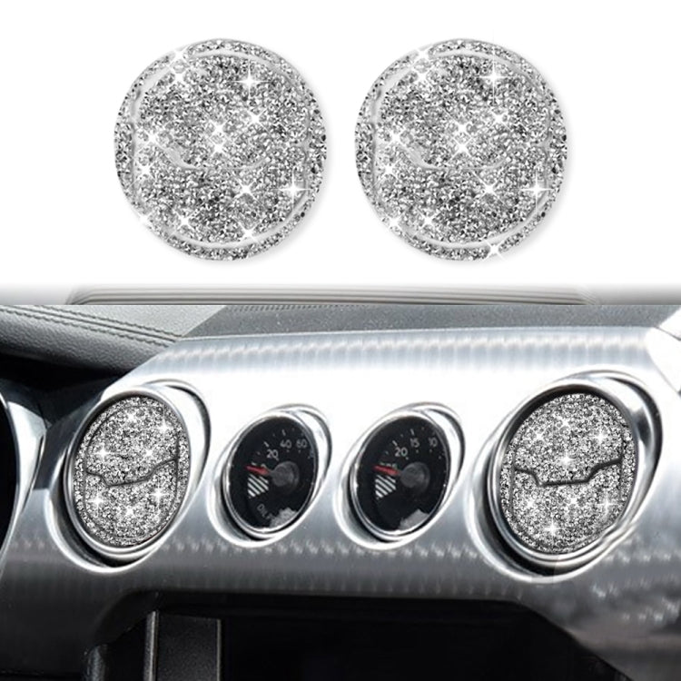 For Ford Mustang 2015-2020 6 in 1 Car Air Outlet Diamond Decoration Sticker, Left and Right Drive - Car Interior Mouldings by PMC TechLife | Online Shopping South Africa | PMC TechLife | Buy Now Pay Later Mobicred