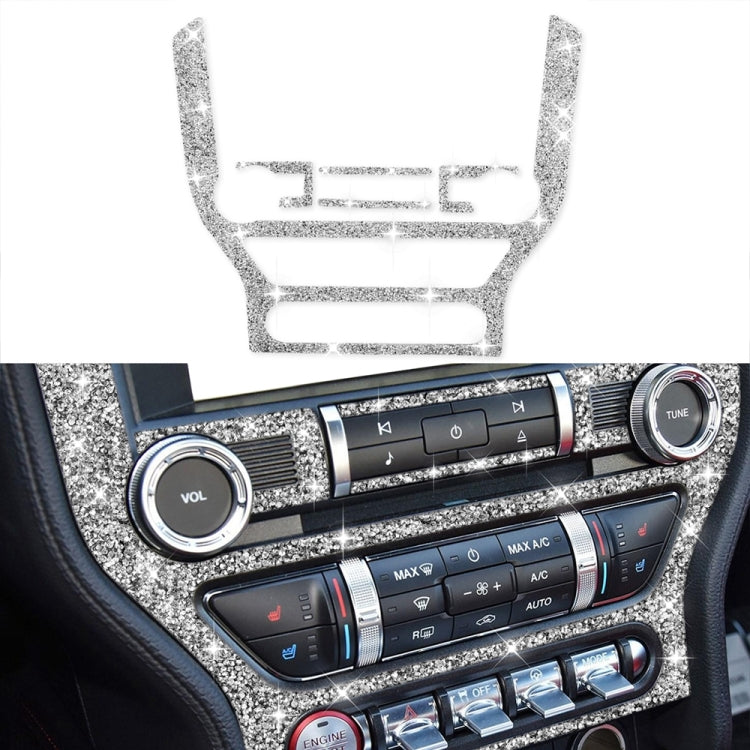 For Ford Mustang 2015-2020 Car Central Control CD Frame Diamond Decoration Sticker, Left and Right Drive - Car Interior Mouldings by PMC TechLife | Online Shopping South Africa | PMC TechLife | Buy Now Pay Later Mobicred