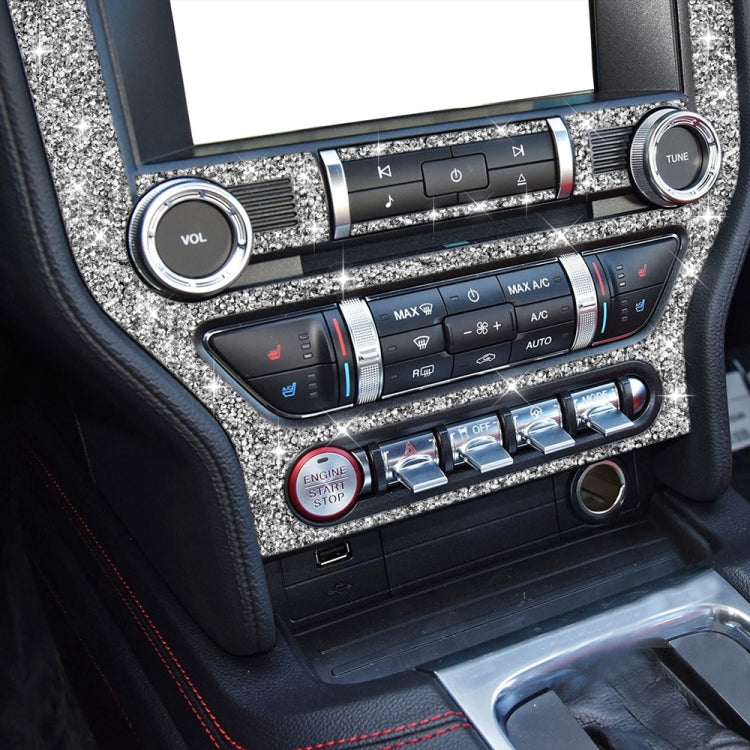For Ford Mustang 2015-2020 Car Central Control CD Frame Diamond Decoration Sticker, Left and Right Drive - Car Interior Mouldings by PMC TechLife | Online Shopping South Africa | PMC TechLife | Buy Now Pay Later Mobicred