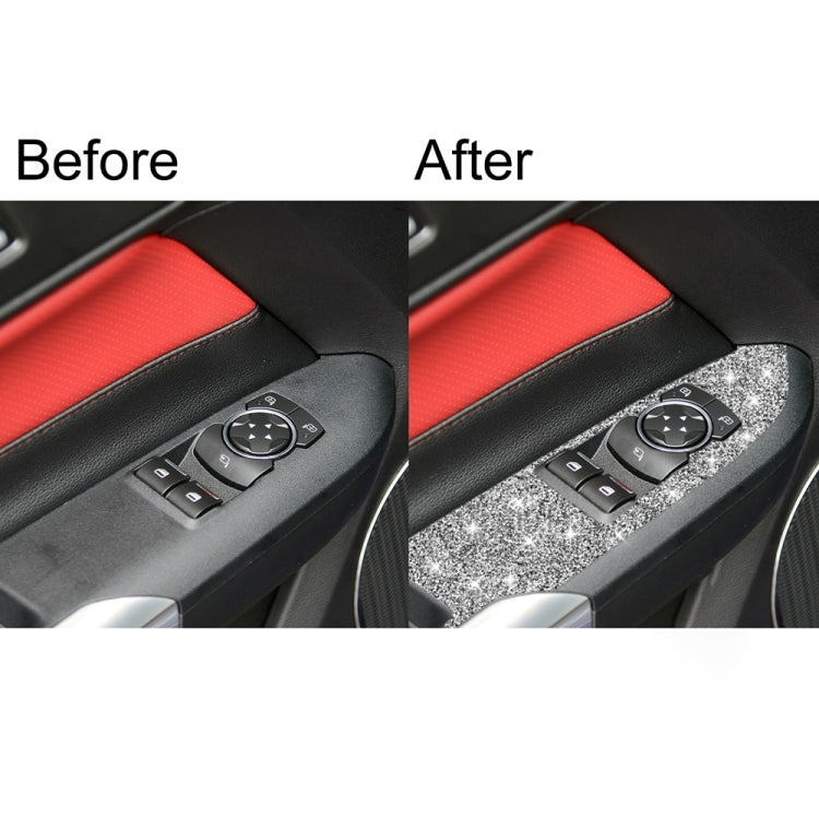 For Ford Mustang 2015-2020 Car Door Lift Panel B Diamond Decoration Sticker, Left Drive - Car Interior Mouldings by PMC TechLife | Online Shopping South Africa | PMC TechLife | Buy Now Pay Later Mobicred