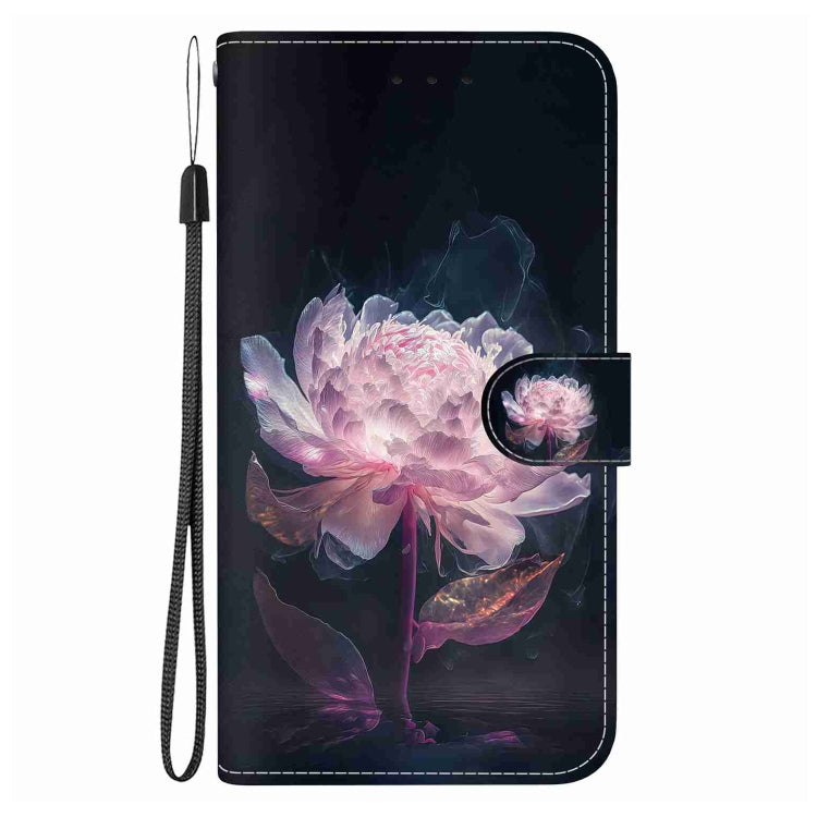 For Xiaomi 13 Pro 5G Crystal Texture Colored Drawing Leather Phone Case(Purple Peony) - 13 Pro Cases by PMC TechLife | Online Shopping South Africa | PMC TechLife | Buy Now Pay Later Mobicred