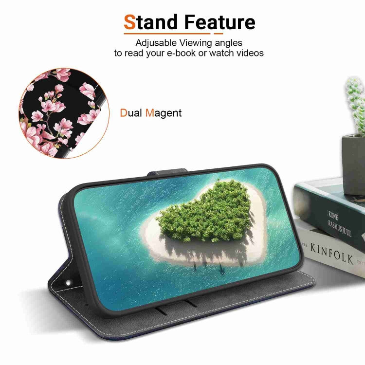 For Xiaomi 13 Lite / Civi 2 Crystal Texture Colored Drawing Leather Phone Case(Plum Bossom) - 13 Lite Cases by PMC TechLife | Online Shopping South Africa | PMC TechLife | Buy Now Pay Later Mobicred