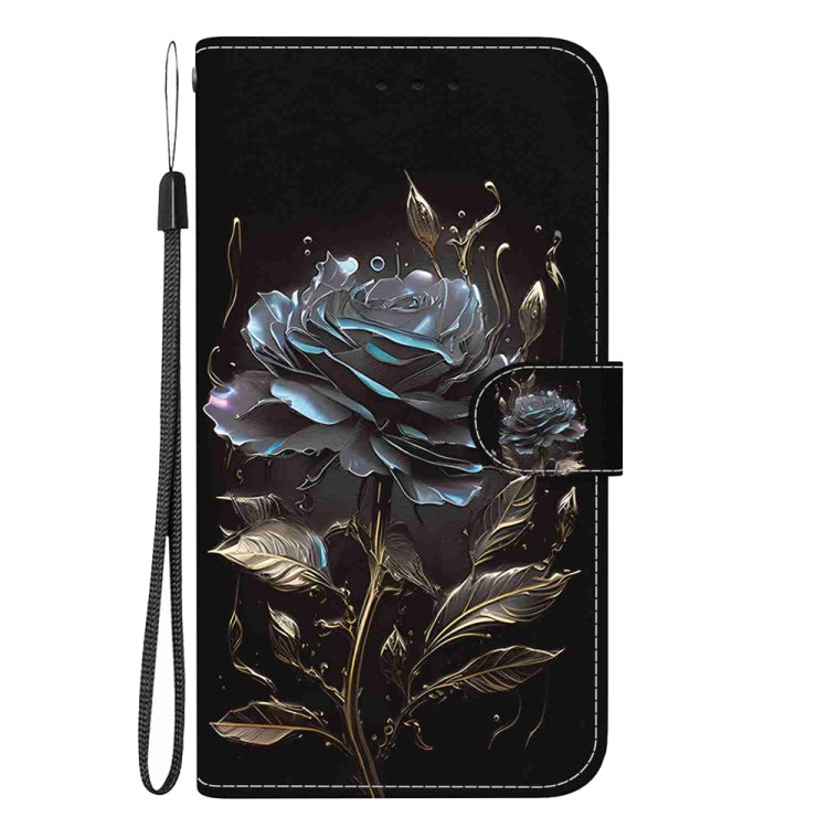 For Xiaomi 13T / 13T Pro / Redmi K60 Ultra Crystal Texture Colored Drawing Leather Phone Case(Black Rose) - Redmi K60 Ultra Cases by PMC TechLife | Online Shopping South Africa | PMC TechLife | Buy Now Pay Later Mobicred