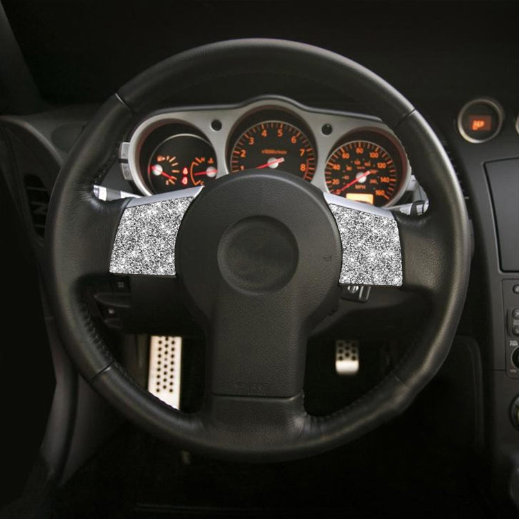 For Nissan 350Z 2003-2009 2pcs Car Steering Wheel Button Frame B Diamond Sticker,Left and Right Drive Universal - Car Interior Mouldings by PMC TechLife | Online Shopping South Africa | PMC TechLife | Buy Now Pay Later Mobicred