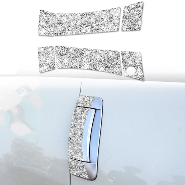 For Nissan 350Z 2003-2009 6pcs Car Door Outer Handle Diamond Decorative Sticker, Left Drive - Car Interior Mouldings by PMC TechLife | Online Shopping South Africa | PMC TechLife | Buy Now Pay Later Mobicred