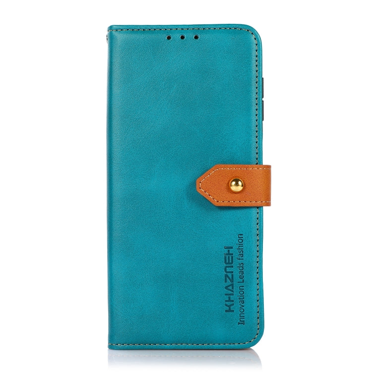 For Google Pixel 9 KHAZNEH Dual-color Cowhide Texture Flip Leather Phone Case(Blue) - Google Cases by PMC TechLife | Online Shopping South Africa | PMC TechLife | Buy Now Pay Later Mobicred