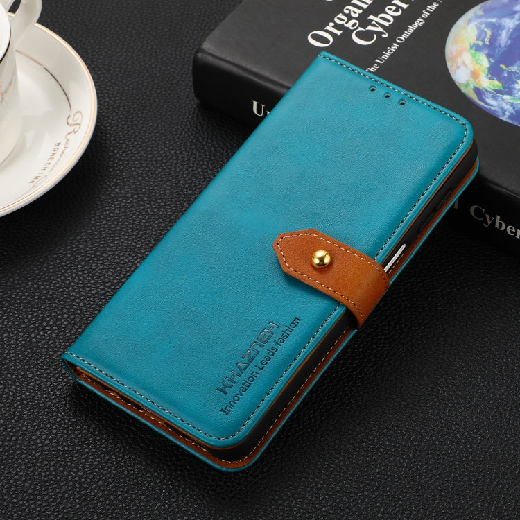 For Google Pixel 9 Pro KHAZNEH Dual-color Cowhide Texture Flip Leather Phone Case(Blue) - Google Cases by PMC TechLife | Online Shopping South Africa | PMC TechLife | Buy Now Pay Later Mobicred