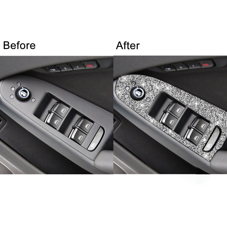 For Audi A4 / A5 / Q5 Car Door Lift Control Panel Diamond Decoration Sticker, Right Drive High Configured - free shipping - PMC TechLife - Order now!
