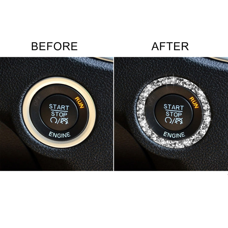 For Dodge Charger 2011-2014 Car Engine Starting Circle Diamond Decorative Sticker, Left-hand Drive - Car Interior Mouldings by PMC TechLife | Online Shopping South Africa | PMC TechLife | Buy Now Pay Later Mobicred