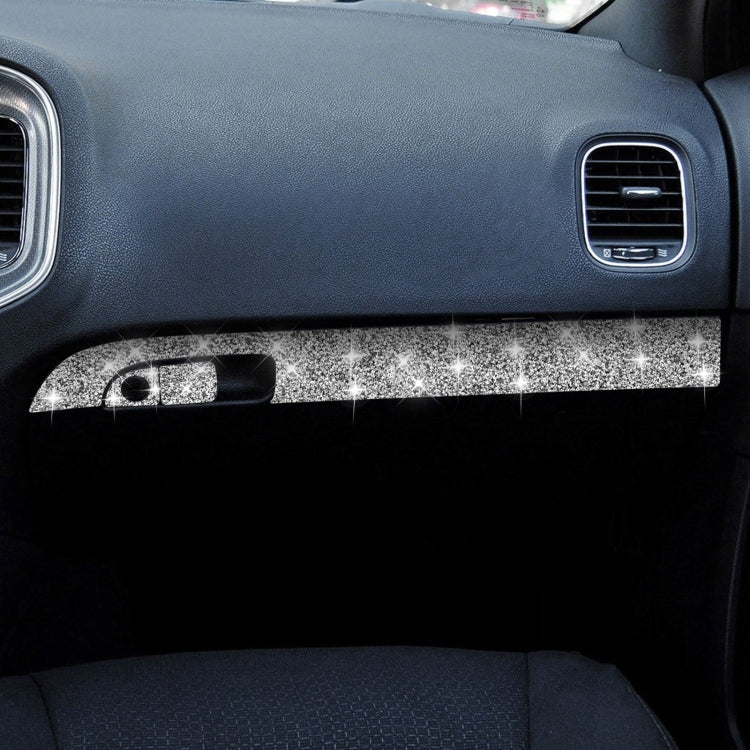 For Dodge Charger 2011-2014 3pcs/Set Car Front Passenger Seat Storage Box Handle Diamond Decorative Sticker, Left-hand Drive - Car Interior Mouldings by PMC TechLife | Online Shopping South Africa | PMC TechLife | Buy Now Pay Later Mobicred