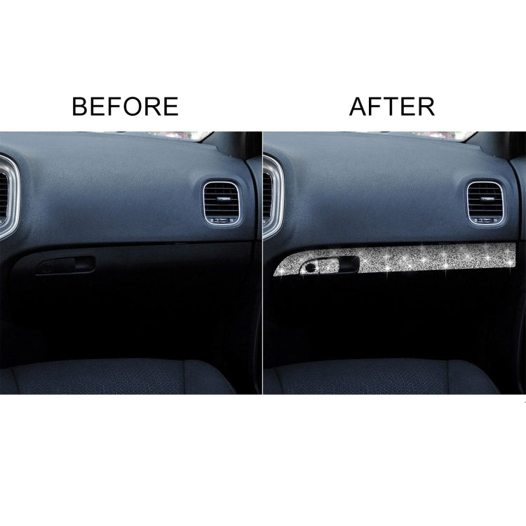 For Dodge Charger 2011-2014 3pcs/Set Car Front Passenger Seat Storage Box Handle Diamond Decorative Sticker, Left-hand Drive - Car Interior Mouldings by PMC TechLife | Online Shopping South Africa | PMC TechLife | Buy Now Pay Later Mobicred