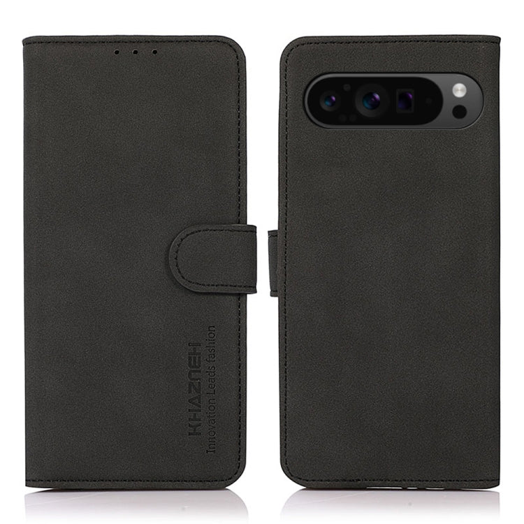 For Google Pixel 9 Pro KHAZNEH Matte Texture Leather Phone Case(Black) - Google Cases by PMC TechLife | Online Shopping South Africa | PMC TechLife | Buy Now Pay Later Mobicred