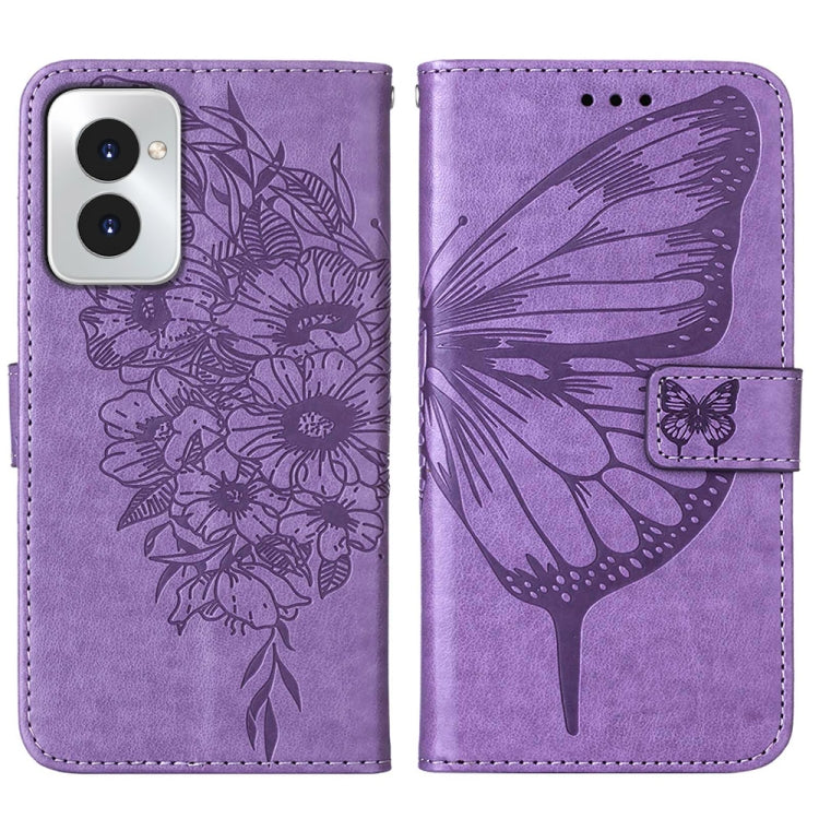 For Motorola Moto G Power 5G 2024 Embossed Butterfly Leather Phone Case(Purple) - free shipping - PMC Jewellery - Order now!
