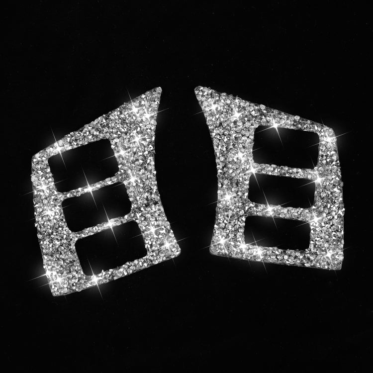 For Nissan 350Z 2006-2009 Car Steering Wheel Button Frame Diamond Sticker,Left and Right Drive Universal - Car Interior Mouldings by PMC TechLife | Online Shopping South Africa | PMC TechLife | Buy Now Pay Later Mobicred