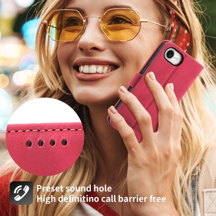 For iPhone 16e Dierfeng Dream Line TPU Hybrid PU Leather Phone Case(Red) - free shipping - PMC TechLife - Order now!