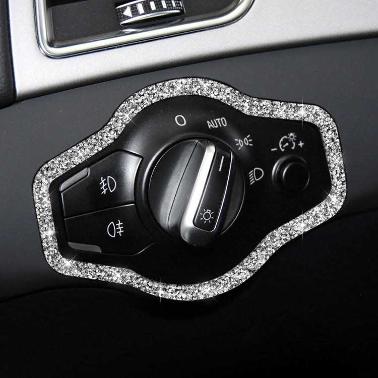 For Audi A4 / A5 / Q5 Car Headlight Switch Frame Diamond Decoration Sticker, Left and Right Drive - Car Interior Mouldings by PMC TechLife | Online Shopping South Africa | PMC TechLife | Buy Now Pay Later Mobicred