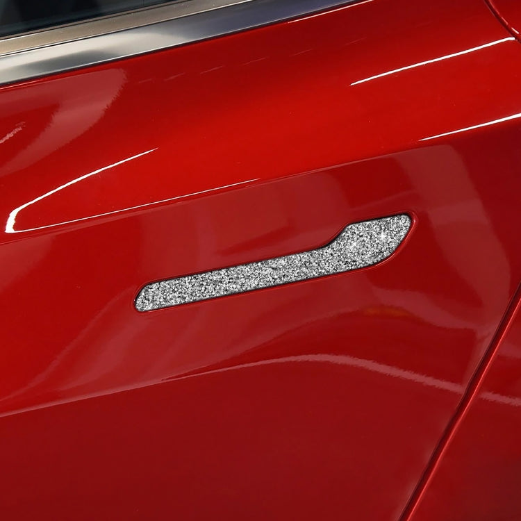 For Tesla Model 3 4pcs Car Outside Handle Diamond Sticker,Left and Right Drive Universal - Car Interior Mouldings by PMC TechLife | Online Shopping South Africa | PMC TechLife | Buy Now Pay Later Mobicred