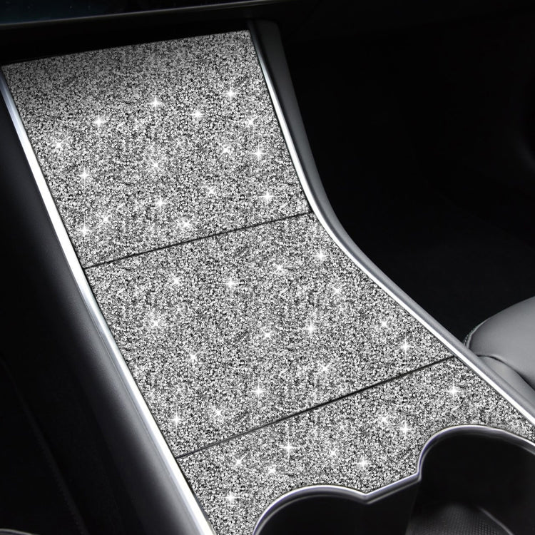 For Tesla Model 3 Car Rear Door Sill Strip Diamond Sticker,Left and Right Drive Universal - Car Interior Mouldings by PMC TechLife | Online Shopping South Africa | PMC TechLife | Buy Now Pay Later Mobicred