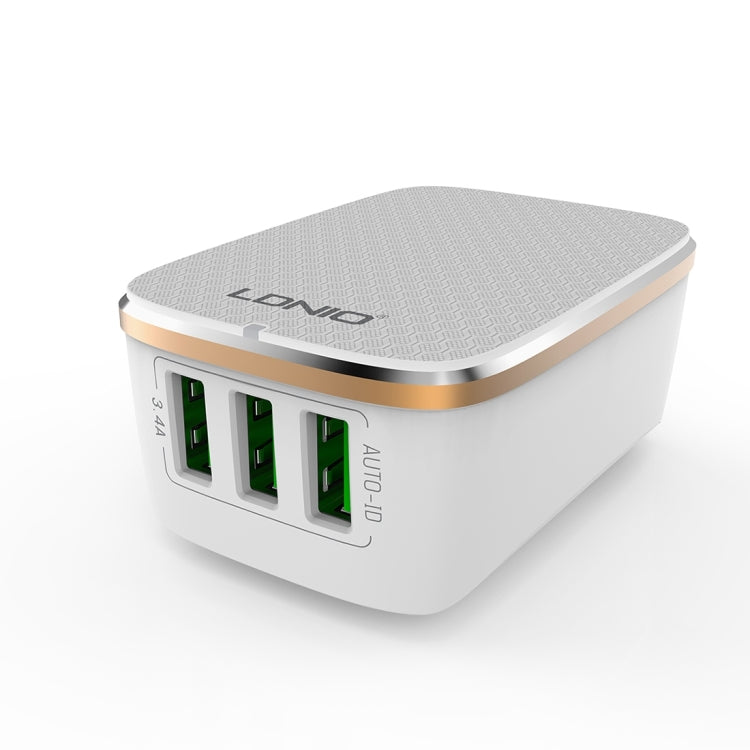 LDNIO A3304 17W 3 USB Interfaces Travel Charger Mobile Phone Charger, AU Plug - USB Charger by LDNIO | Online Shopping South Africa | PMC TechLife | Buy Now Pay Later Mobicred