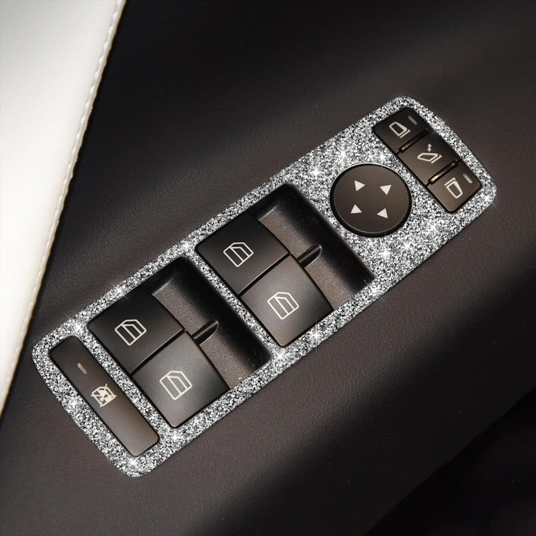 For Tesla Model X Car Window Lift Panel Diamond Sticker,Left and Right Drive Universal - Car Interior Mouldings by PMC TechLife | Online Shopping South Africa | PMC TechLife | Buy Now Pay Later Mobicred