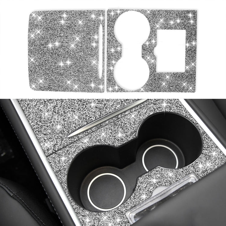 For Tesla Model 3 Car Center Control Panel with Hole Diamond Sticker,Left and Right Drive Universal - Car Interior Mouldings by PMC TechLife | Online Shopping South Africa | PMC TechLife | Buy Now Pay Later Mobicred