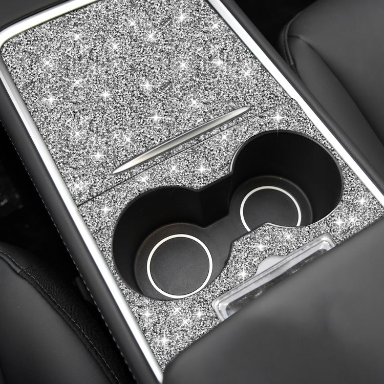 For Tesla Model 3 Car Center Control Panel with Hole Diamond Sticker,Left and Right Drive Universal - Car Interior Mouldings by PMC TechLife | Online Shopping South Africa | PMC TechLife | Buy Now Pay Later Mobicred