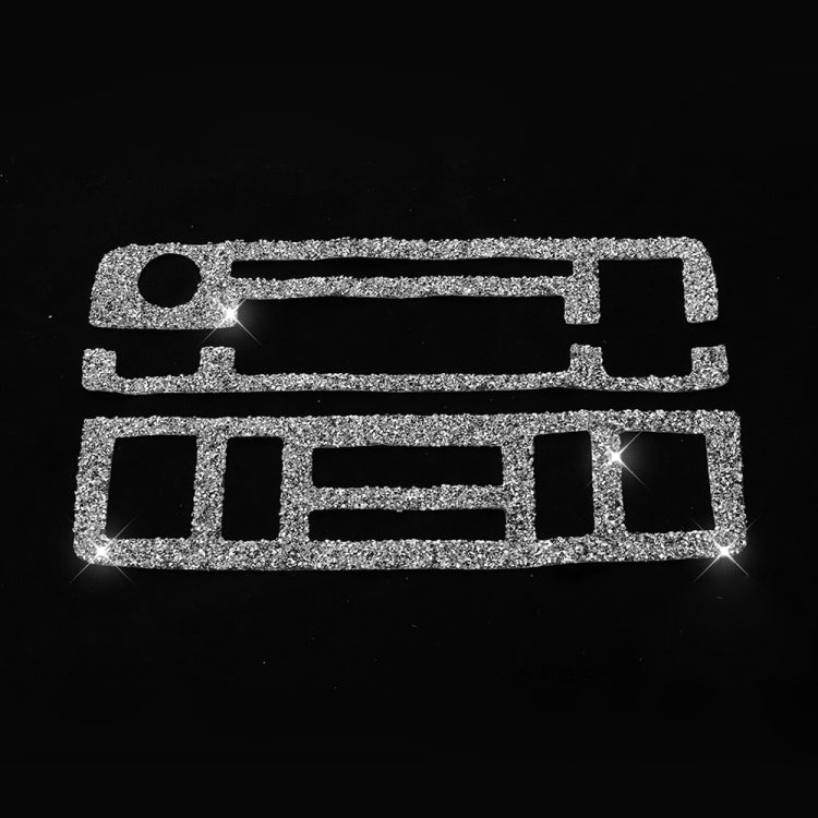 For BMW Series 3 E46 1999-2004 3pcs Car Center Control Panel Diamond Decoration Sticker, Left and Right Drive - Car Interior Mouldings by PMC TechLife | Online Shopping South Africa | PMC TechLife | Buy Now Pay Later Mobicred