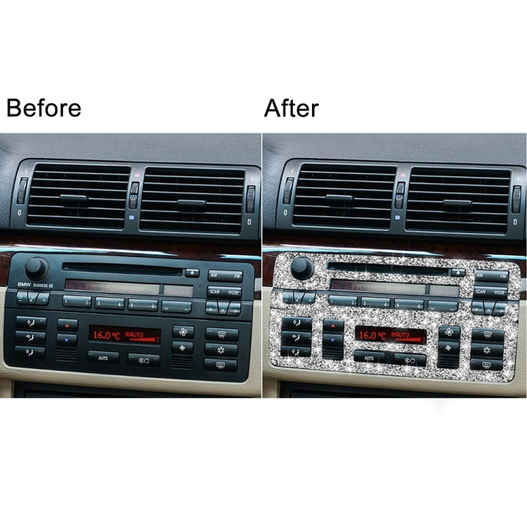 For BMW Series 3 E46 1999-2004 3pcs Car Center Control Panel Diamond Decoration Sticker, Left and Right Drive - Car Interior Mouldings by PMC TechLife | Online Shopping South Africa | PMC TechLife | Buy Now Pay Later Mobicred