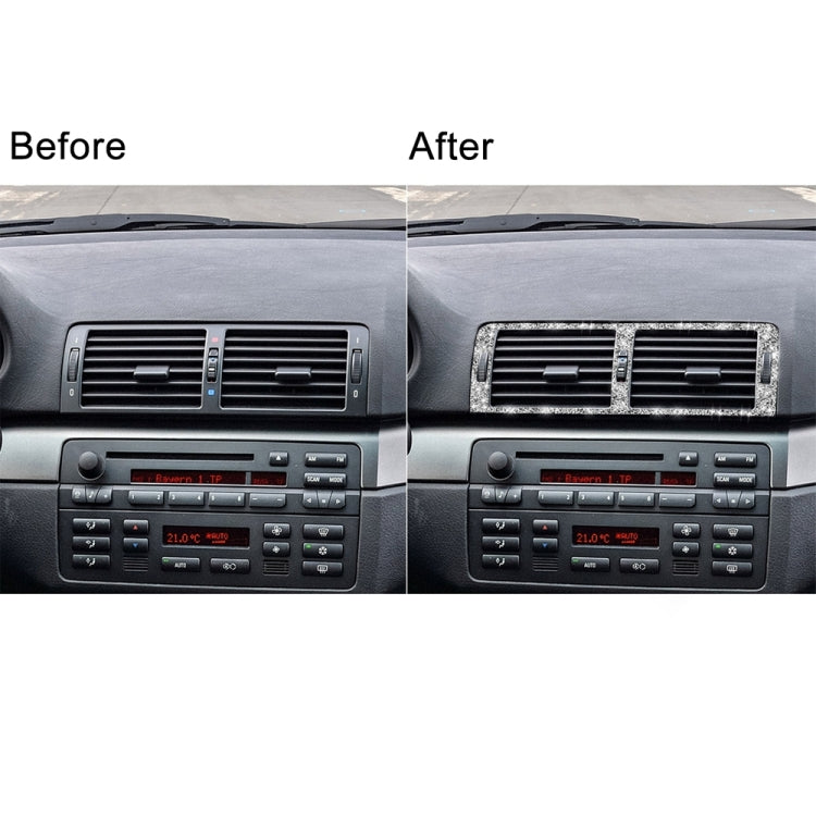For BMW Series 3 E46 1998-2005 Car Middle Air Outlet Diamond Decoration Sticker, Left and Right Drive - Car Interior Mouldings by PMC TechLife | Online Shopping South Africa | PMC TechLife | Buy Now Pay Later Mobicred