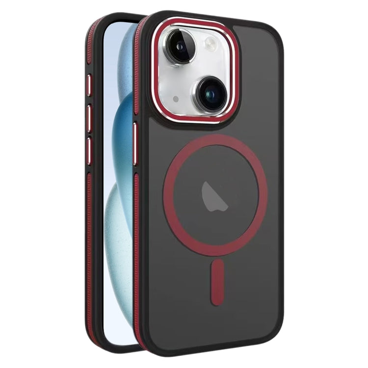 For iPhone 15 Plus Two-color Frosted MagSafe Magnetic Phone Case(Red) - iPhone 15 Plus Cases by PMC TechLife | Online Shopping South Africa | PMC TechLife