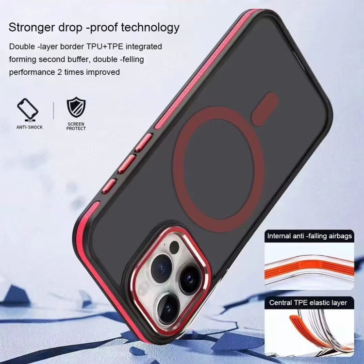 For iPhone 15 Plus Two-color Frosted MagSafe Magnetic Phone Case(Red) - iPhone 15 Plus Cases by PMC TechLife | Online Shopping South Africa | PMC TechLife