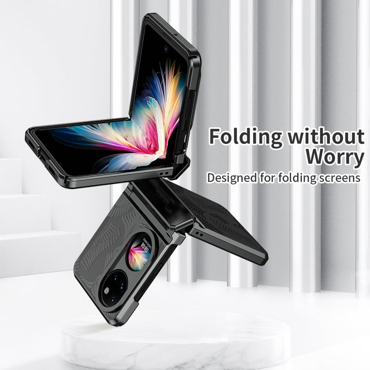 For Huawei P50 Pocket Angel Wings Electroplated Frosted Phone Case(Black) - Huawei Cases by PMC TechLife | Online Shopping South Africa | PMC TechLife | Buy Now Pay Later Mobicred