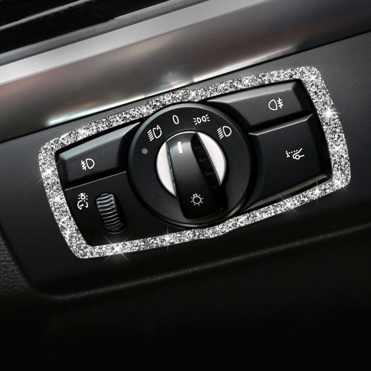 For BMW X5 E70 / X6 E71 2008-2013 Car Headlight Switch Frame Diamond Decoration Sticker, Left and Right Drive - Car Interior Mouldings by PMC TechLife | Online Shopping South Africa | PMC TechLife | Buy Now Pay Later Mobicred