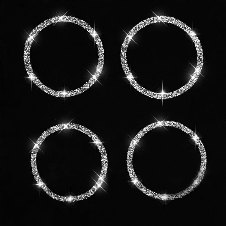 For BMW E70 2008-2013 / E71 2008-2014 4pcs Car Horn Circle Diamond Decoration Sticker, Left and Right Drive - Car Interior Mouldings by PMC TechLife | Online Shopping South Africa | PMC TechLife | Buy Now Pay Later Mobicred