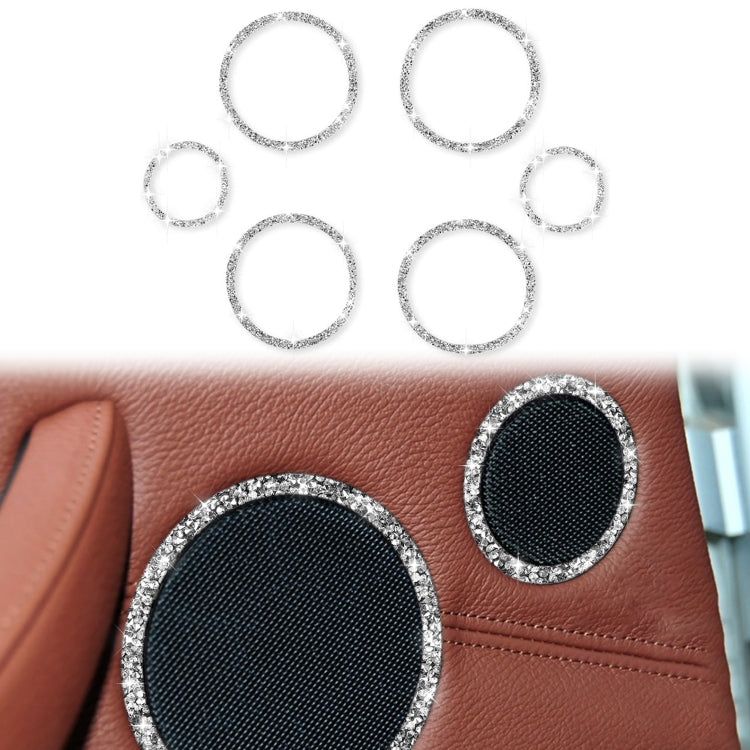 For BMW E70 2008-2013 / E71 2008-2014 6pcs Car Horn Circle Diamond Decoration Sticker, Left and Right Drive - free shipping - PMC TechLife - Order now!