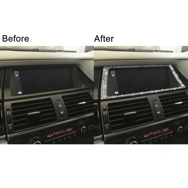 For BMW X5 E70 / X6 E71 2008-2013 Car Navigation Frame Diamond Decoration Sticker, Left and Right Drive - Car Interior Mouldings by PMC TechLife | Online Shopping South Africa | PMC TechLife | Buy Now Pay Later Mobicred
