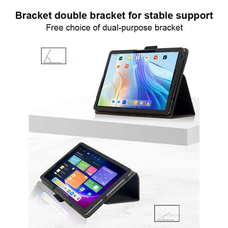 For TCL NxtPaper 11 2-Folding Leather Tablet Case with Handrest & Pen Slot(Black) - Others by PMC TechLife | Online Shopping South Africa | PMC TechLife | Buy Now Pay Later Mobicred