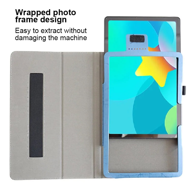 For TCL NxtPaper 11 Flower Embossed Leather Tablet Case with Handrest Strap & Pen Slot(Black) - Others by PMC TechLife | Online Shopping South Africa | PMC TechLife | Buy Now Pay Later Mobicred