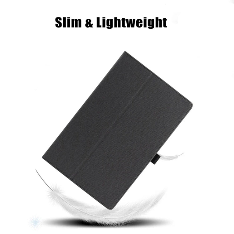 For TCL NxtPaper 11 Skin Texture Leather Tablet Case with Handrest Strap & Pen Slot(Black) - Others by PMC TechLife | Online Shopping South Africa | PMC TechLife | Buy Now Pay Later Mobicred